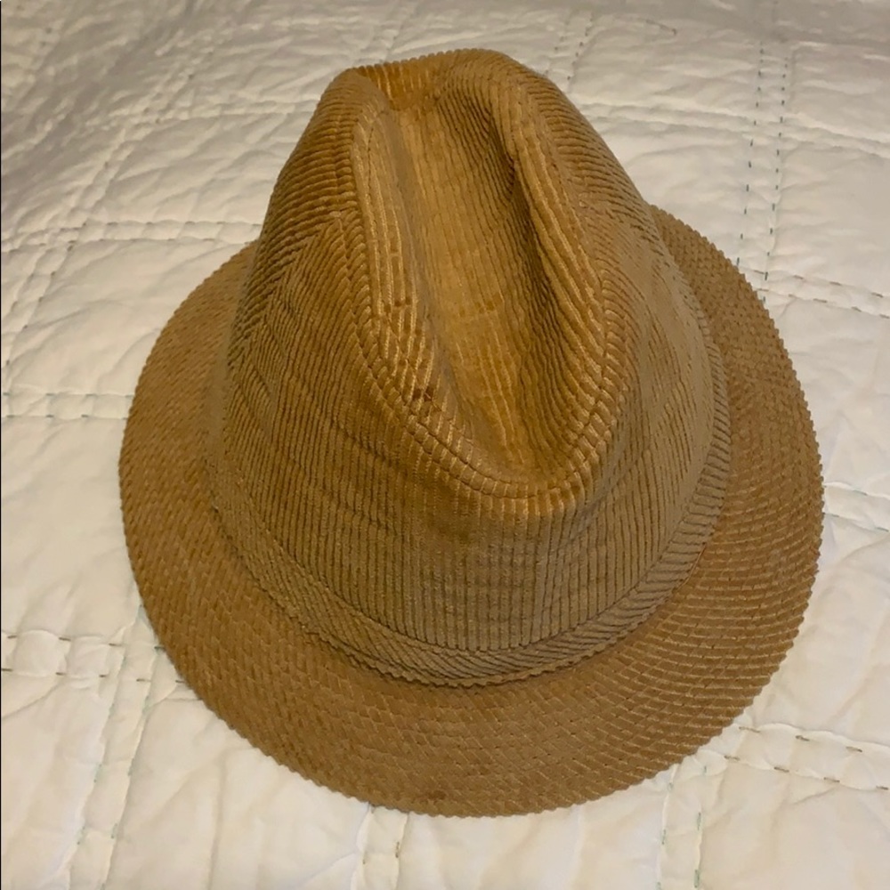 Fedora tan corduroy, YA made in Korea S 7-71/2